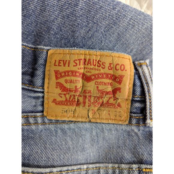LEVI'S! "DISTRESSED" RELAXED FIT 505 PERFECT FADE STRAIGHT LEG JEANS! SZ 36X32 - Picture 8 of 10